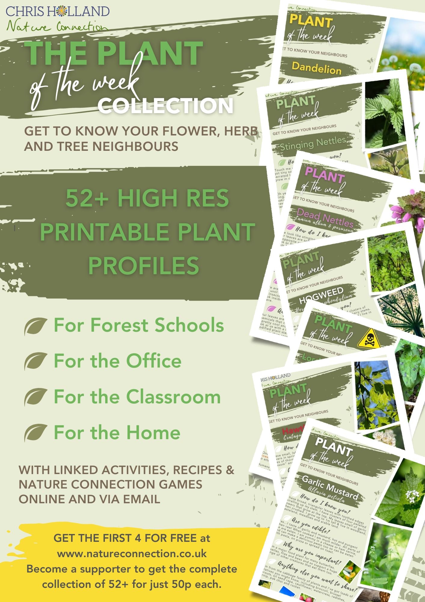 The PLANT OF THE WEEK sheets (LICENCE TO PRINT the PDF downloads
